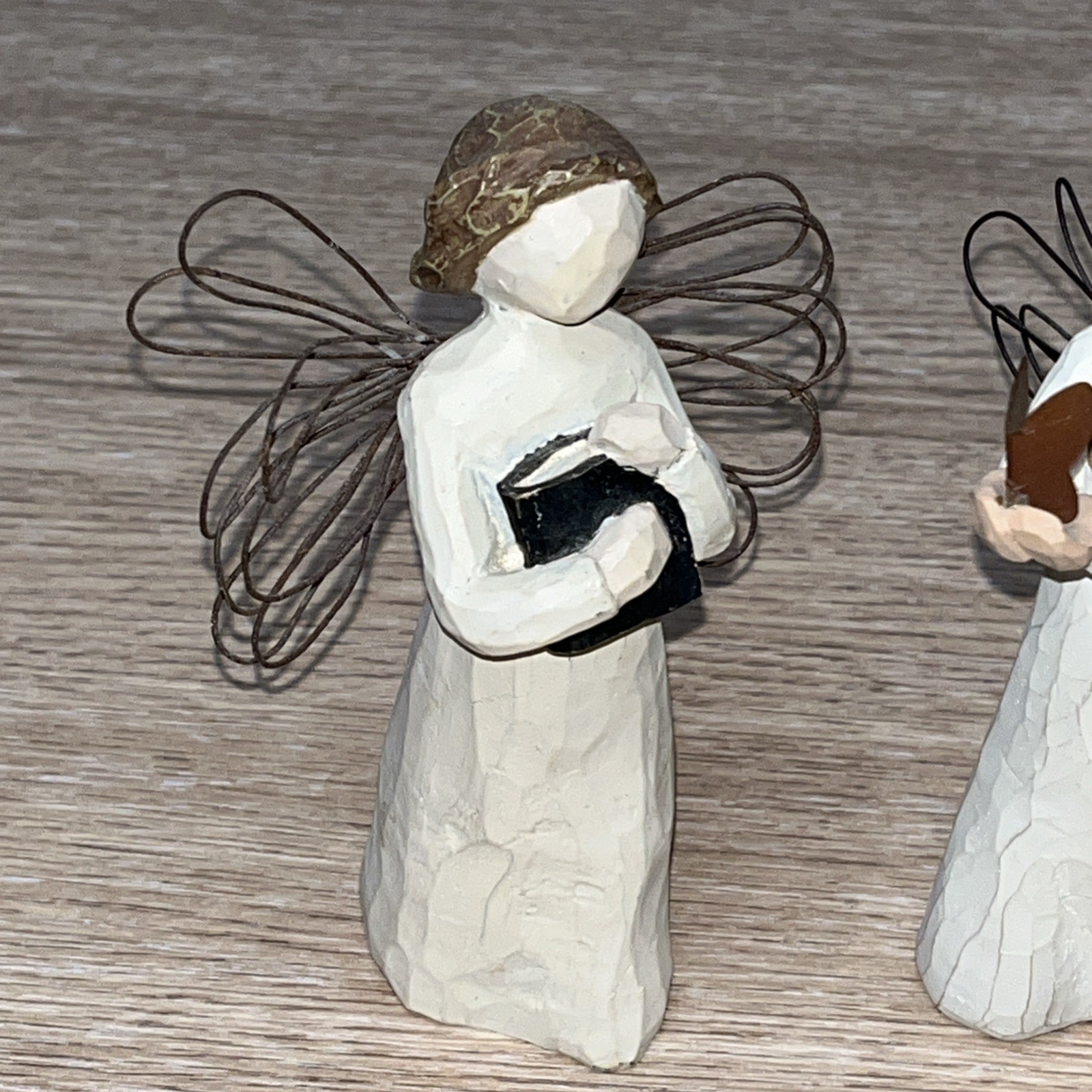 Willow Tree Angels Set Of 2 Angel of Learning & Angel Of Freedom Lot Of 2