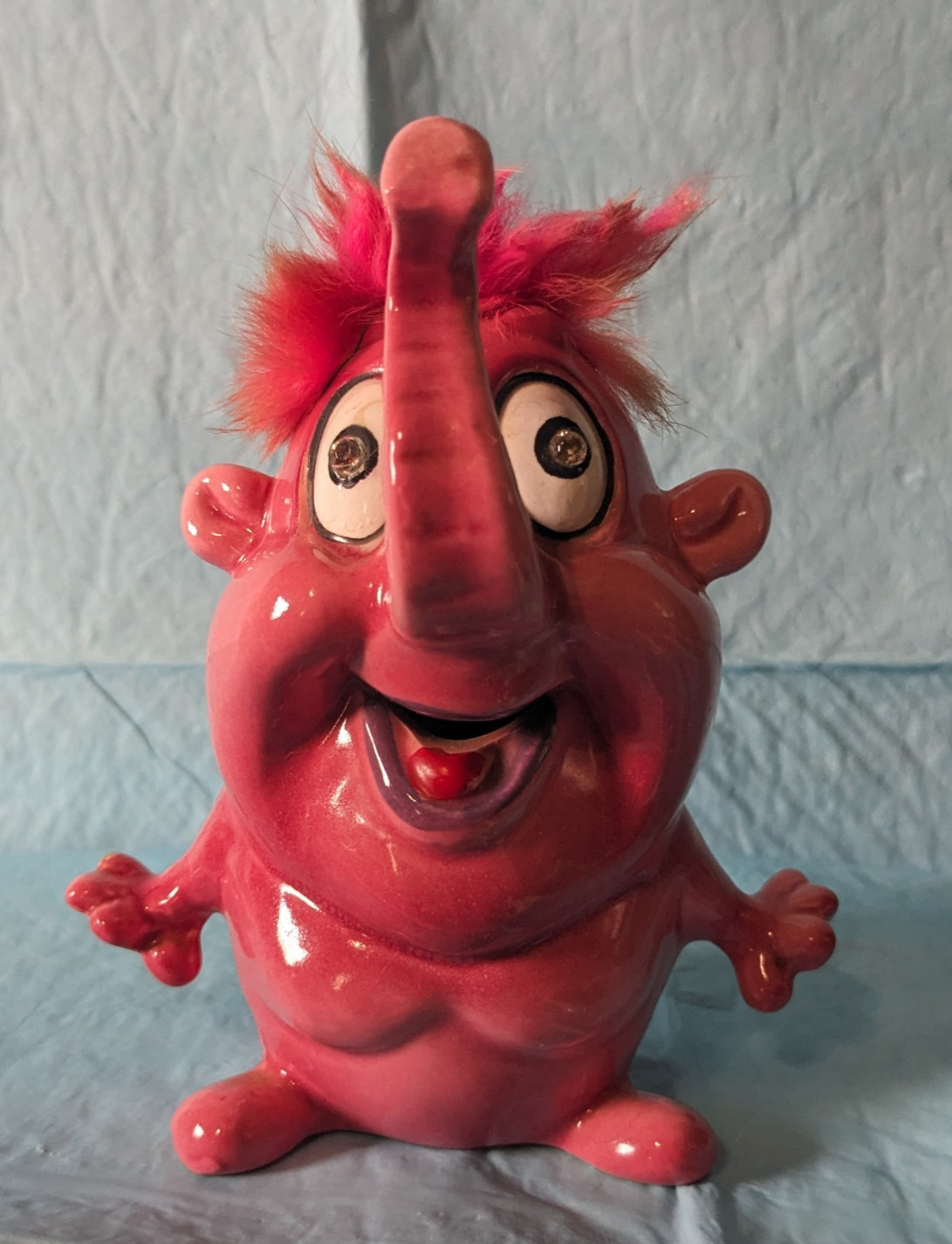 Rare Vintage PSYCHO CERAMICS Pink Elephant Guy Figure KREISS