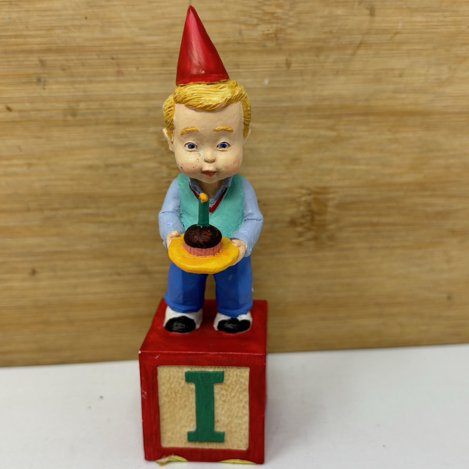 Vintage 1988 Hallmark Building Blocks Letter I Wishes Come True If You Believe