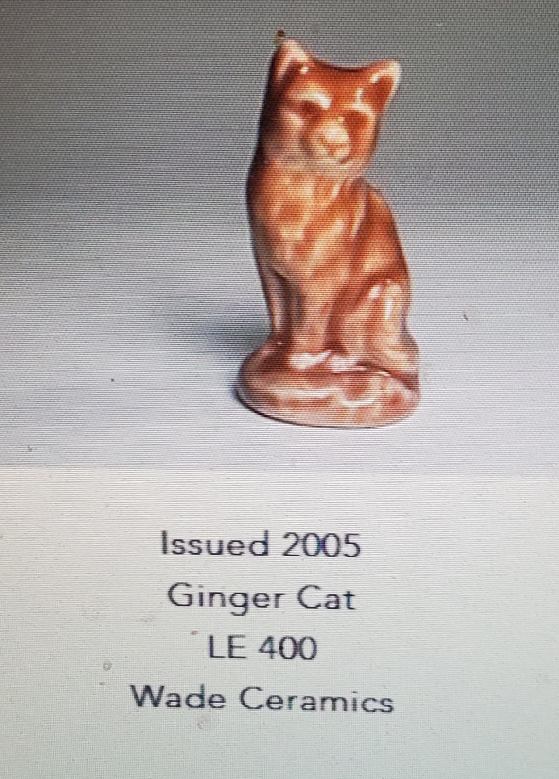 Wade Whimsies Cat Porcelain Figurines RARE Ginger KS Wader LE 1977 #38 Tom Smith