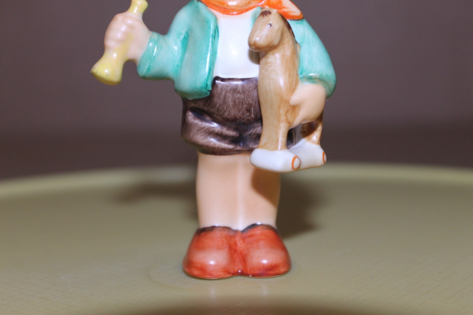 NO BASE / Goebel Hummel Boy with Horse – 2.Wahl. Factory 2nd Staff Only 1997