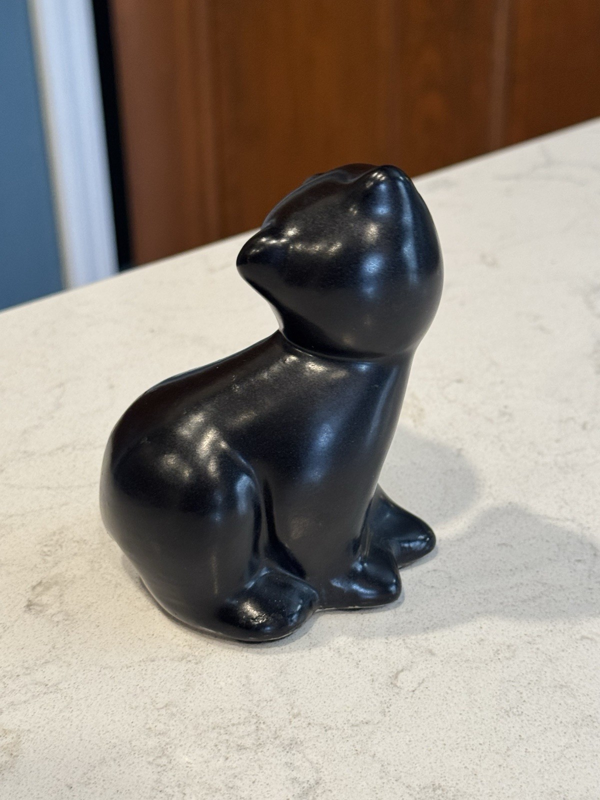 Vintage Pigeon Forge Pottery Matte Black Baby Bear Figurine Douglas Ferguson