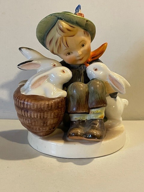Hummel “Playmates” Boy with Bunnies Figurine TML#2 #58/0. 1950-1959. $165.00