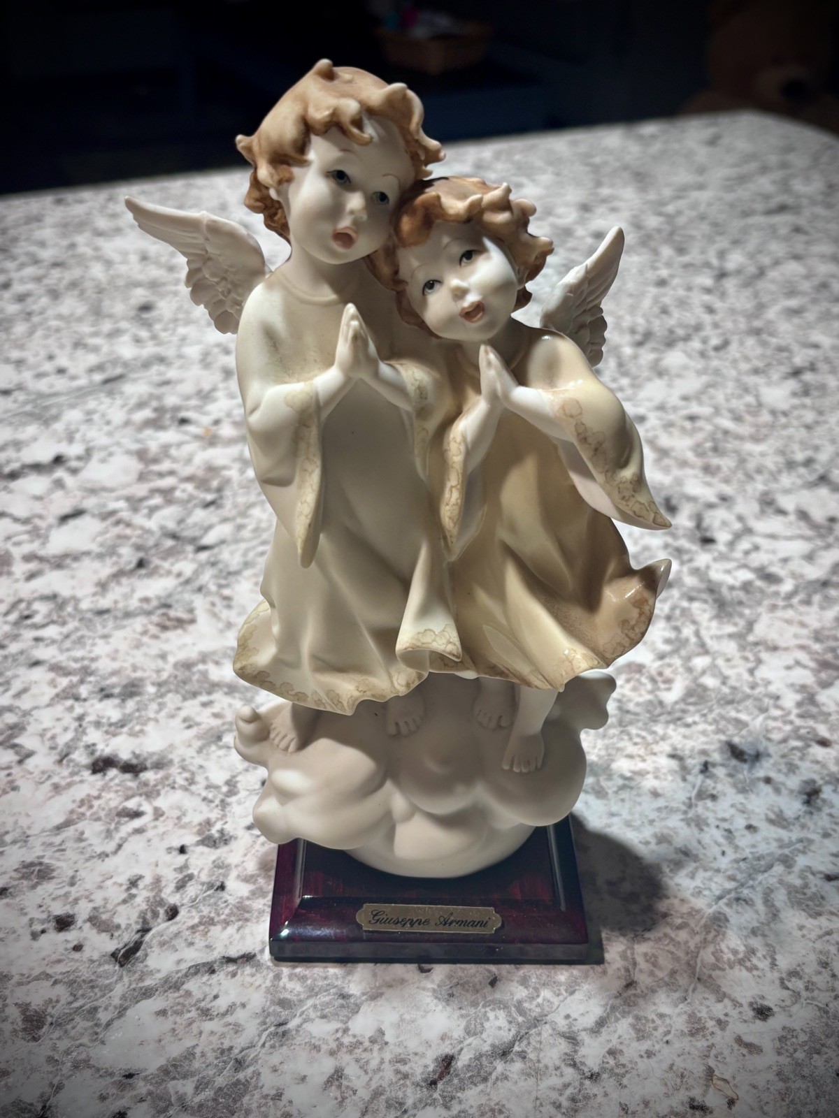 Rare VINTAGE GIUSEPPE ARMANI FLORENCE CHERUBS SINGING ANGELS FIGURINE #0770C