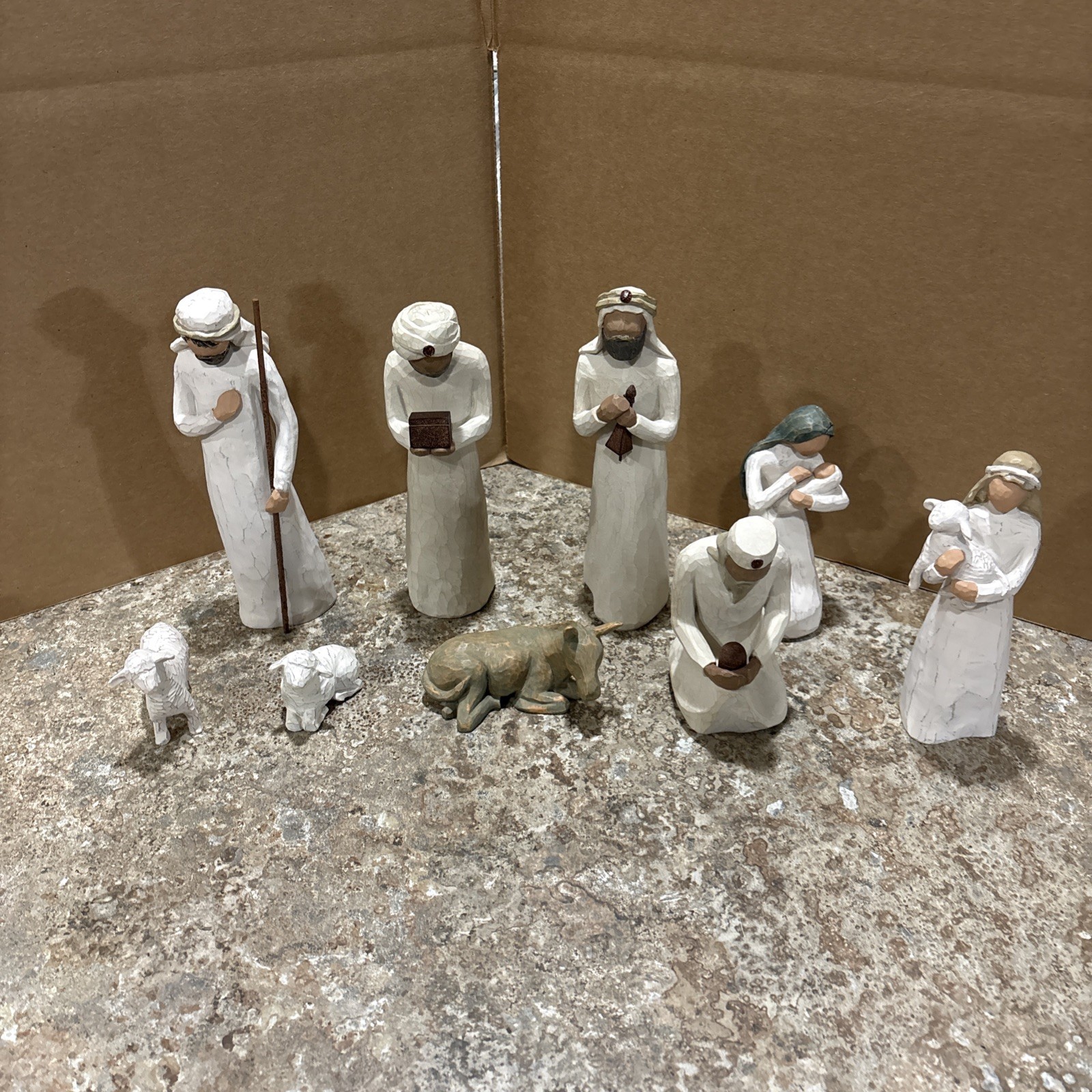 Willow Tree Nativity, Wise Men, Shepherd/Stable Animals Set Lordi (9pcs)