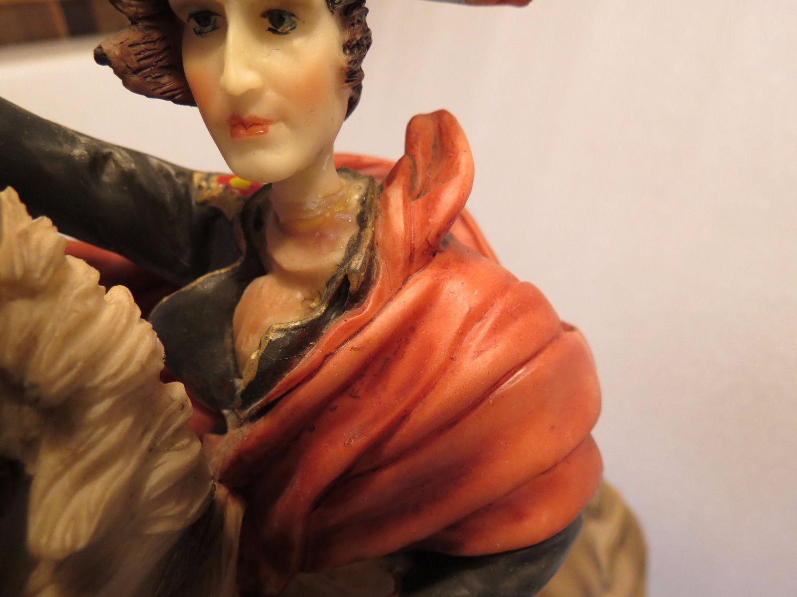 Very Rare 16″ Napoleon Bonaparte on Horse Porcelain Ceramic Figurine, Excellent
