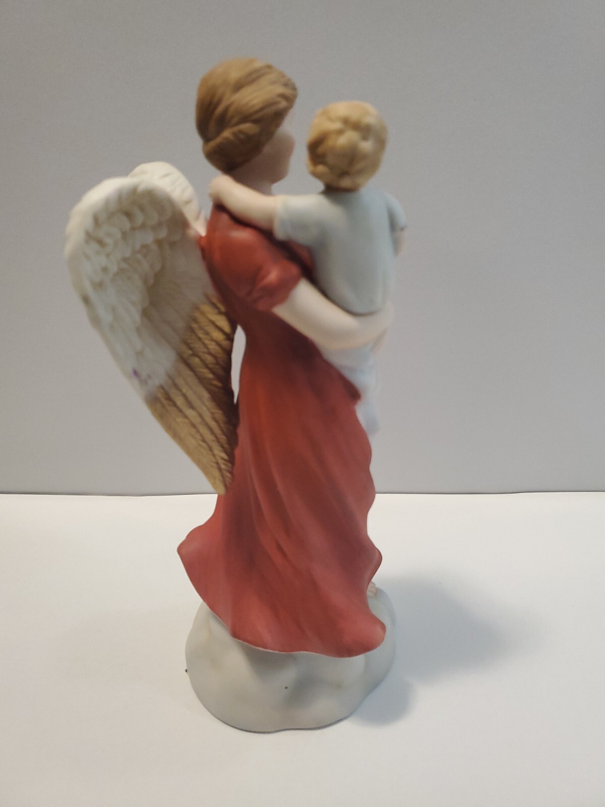 Vintage Homco Guarding Angel With Baby Figurine Porcelain Home Interiors #1414