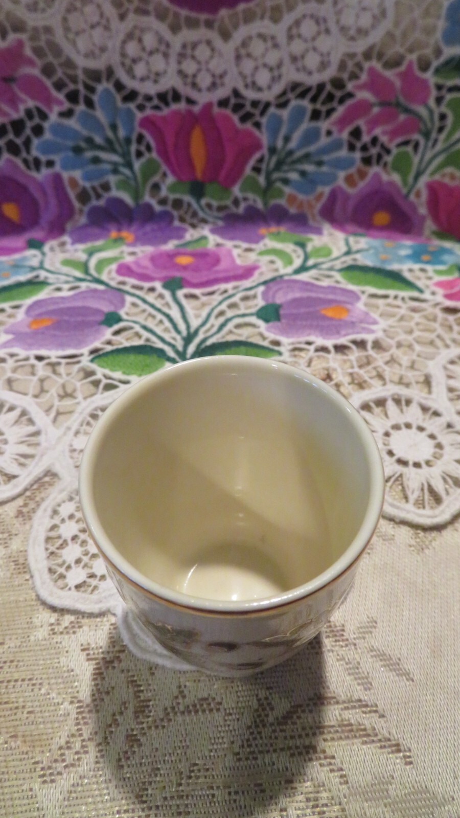 Zsolnay Hungary Pecs Hand Painted Porcelain Shot glass