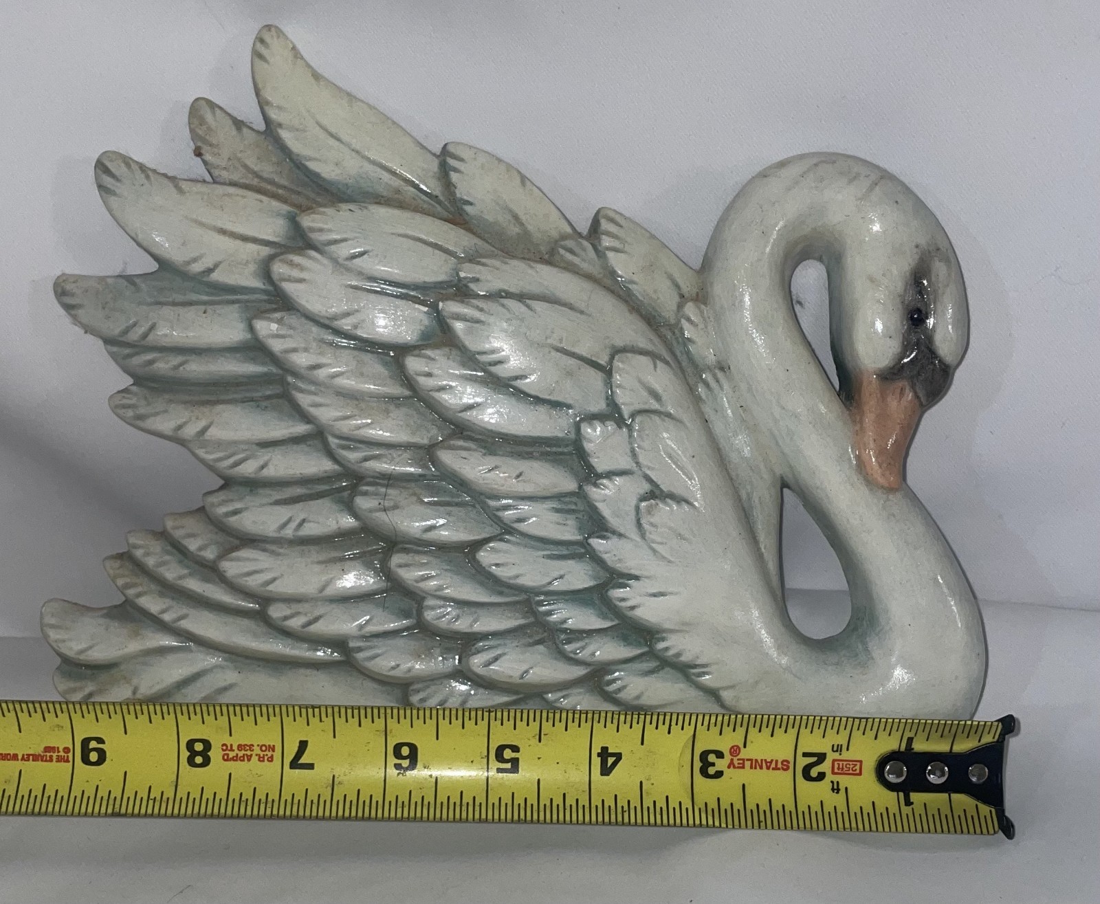 Miller Studios Chalk Ware Set Of 3 Swan Wall Plaques 2 Pink 1 Blue 6 1/2 “