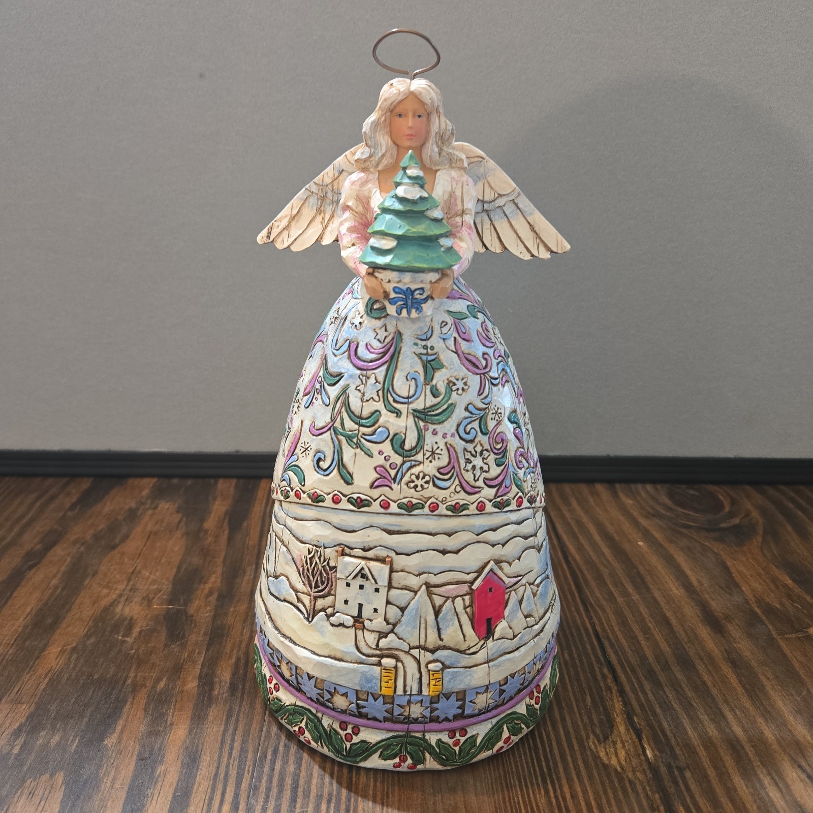 Jim Shore “LANDSCAPE SLEEPS” Heartwood Creek ~Angel of Winter ~ Figurine 9 1/2″