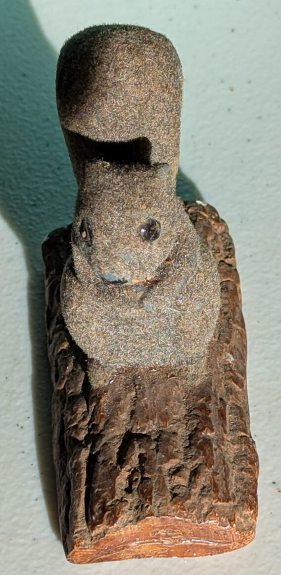 Squirrel On A Log Figurine