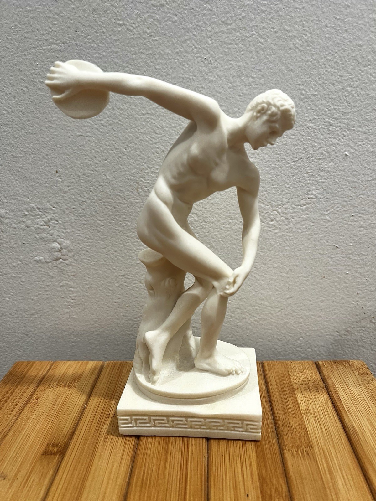Discobolus Discus Thrower Olympic Alabaster Greek Nude Statue Sculpture Greece