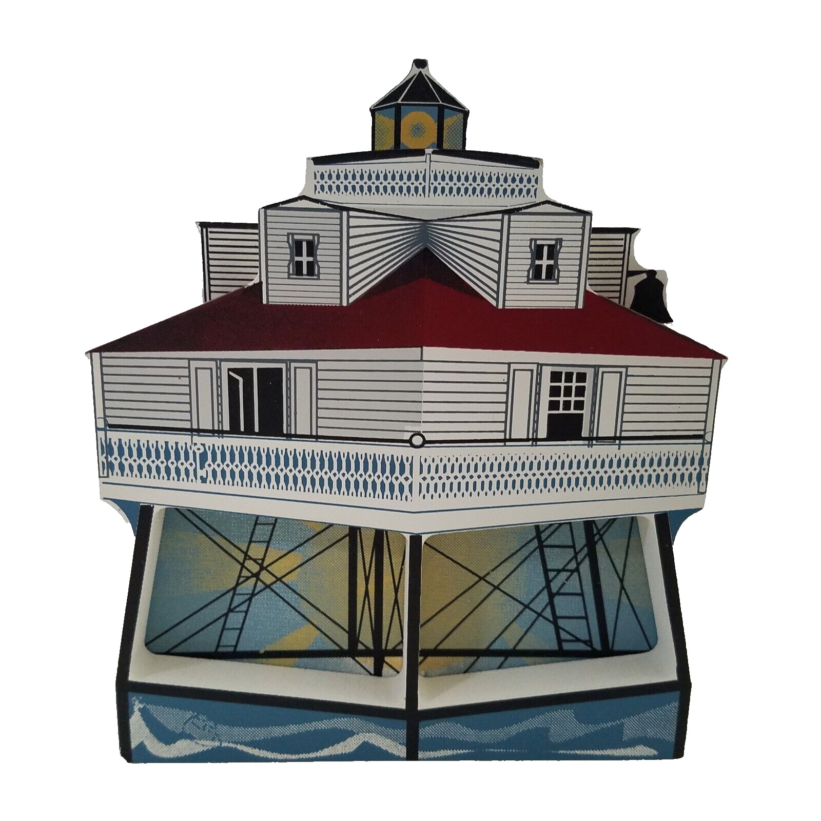 Sheila’s Wood Figurine THOMAS POINT LIGHT, Chesapeake Bay, Maryland – 1825, 1993