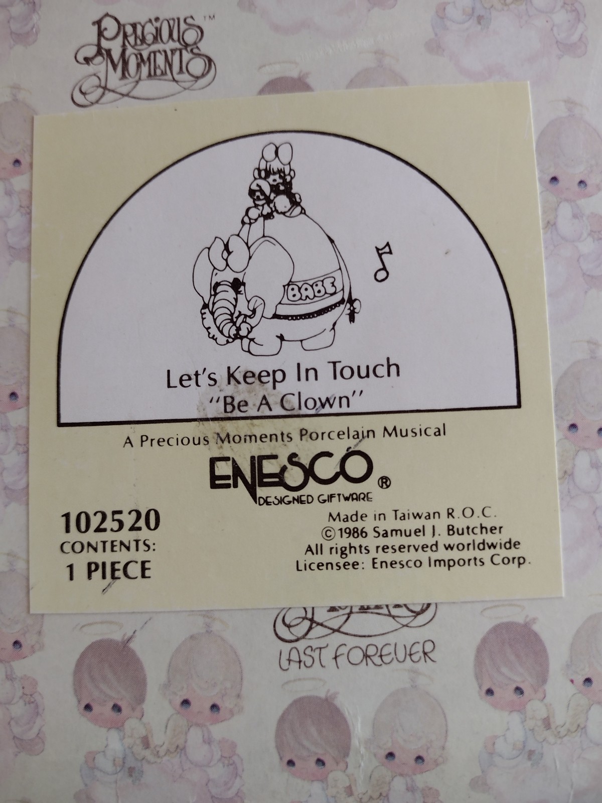 Pecious Moments 102520 Girl on Elephant Music Box