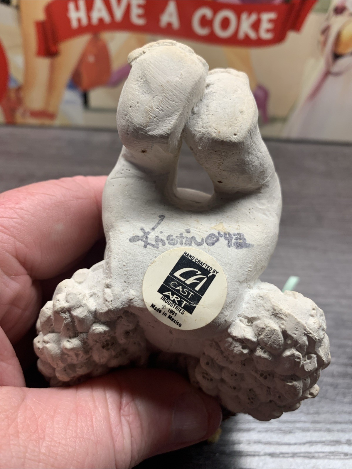 vintage lg Kristin signed 1993 cast art dreamcicles Angle figurine