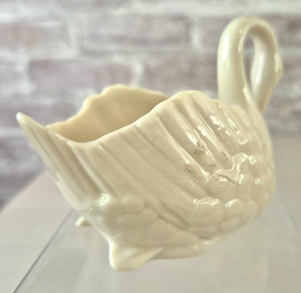 Vintage LENOX SWAN Porcelain Trinket Dish 4.5″ Centennial Edition Reproduction
