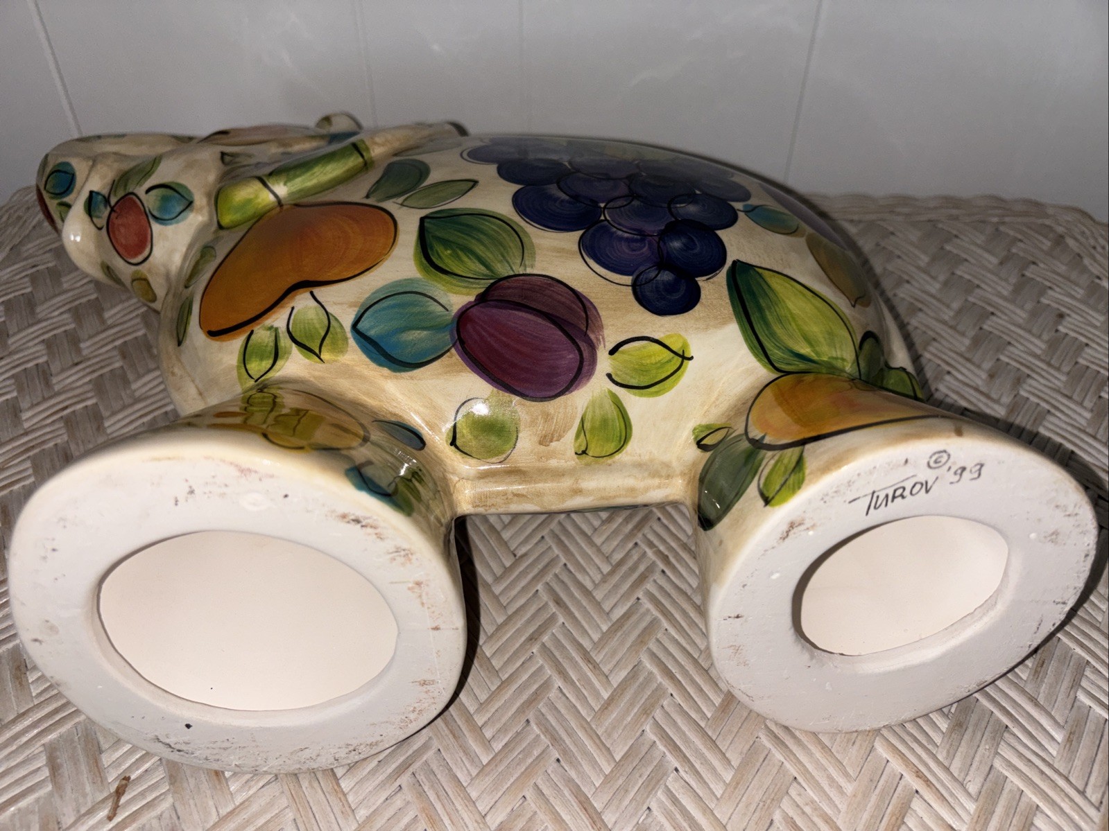Turov Art 1999 Large Ceramic Limited-Edition Elephant Signed 14″H x 17″W