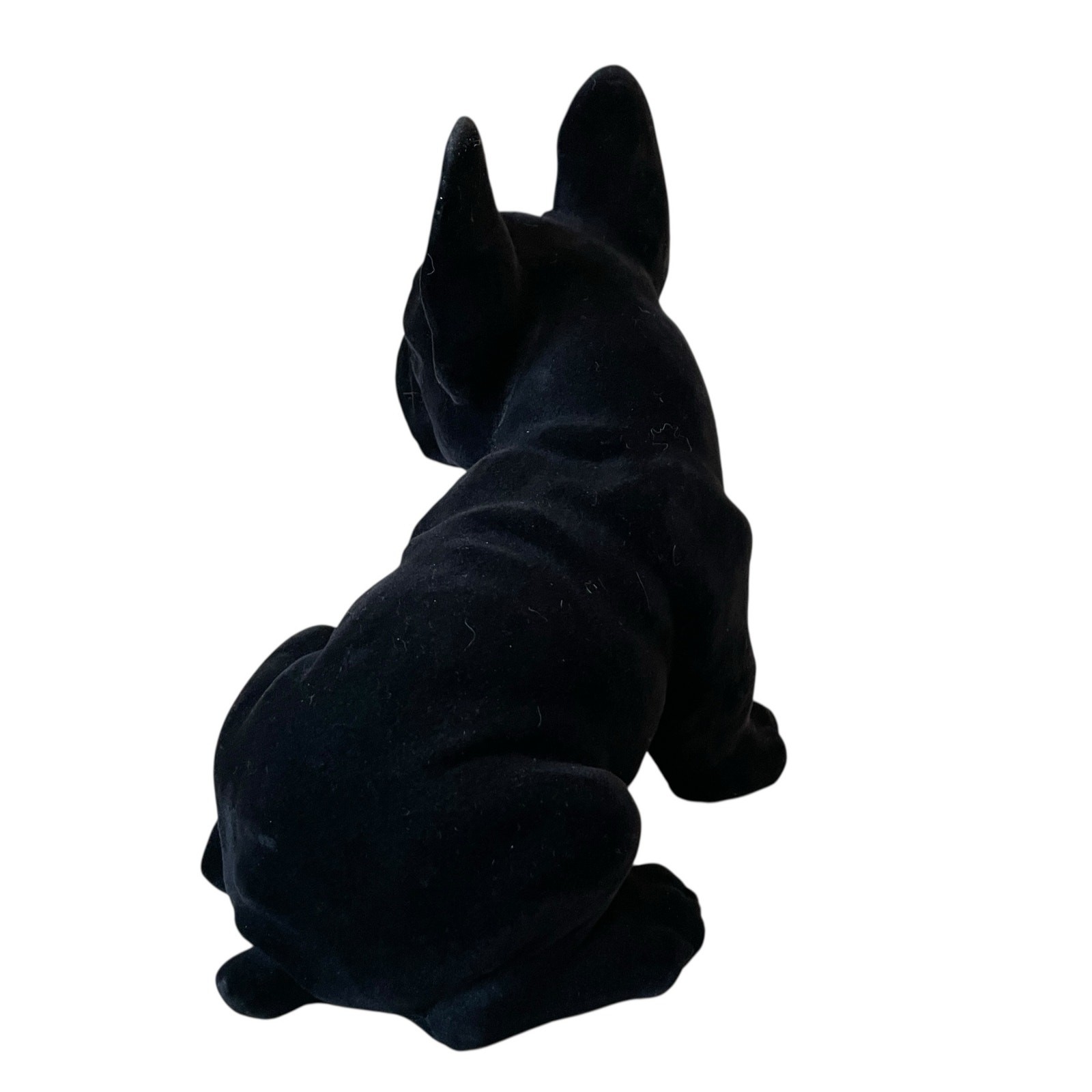 Black Velvet French Bulldog Figurine 9.5in Chic Designer Decor NEW