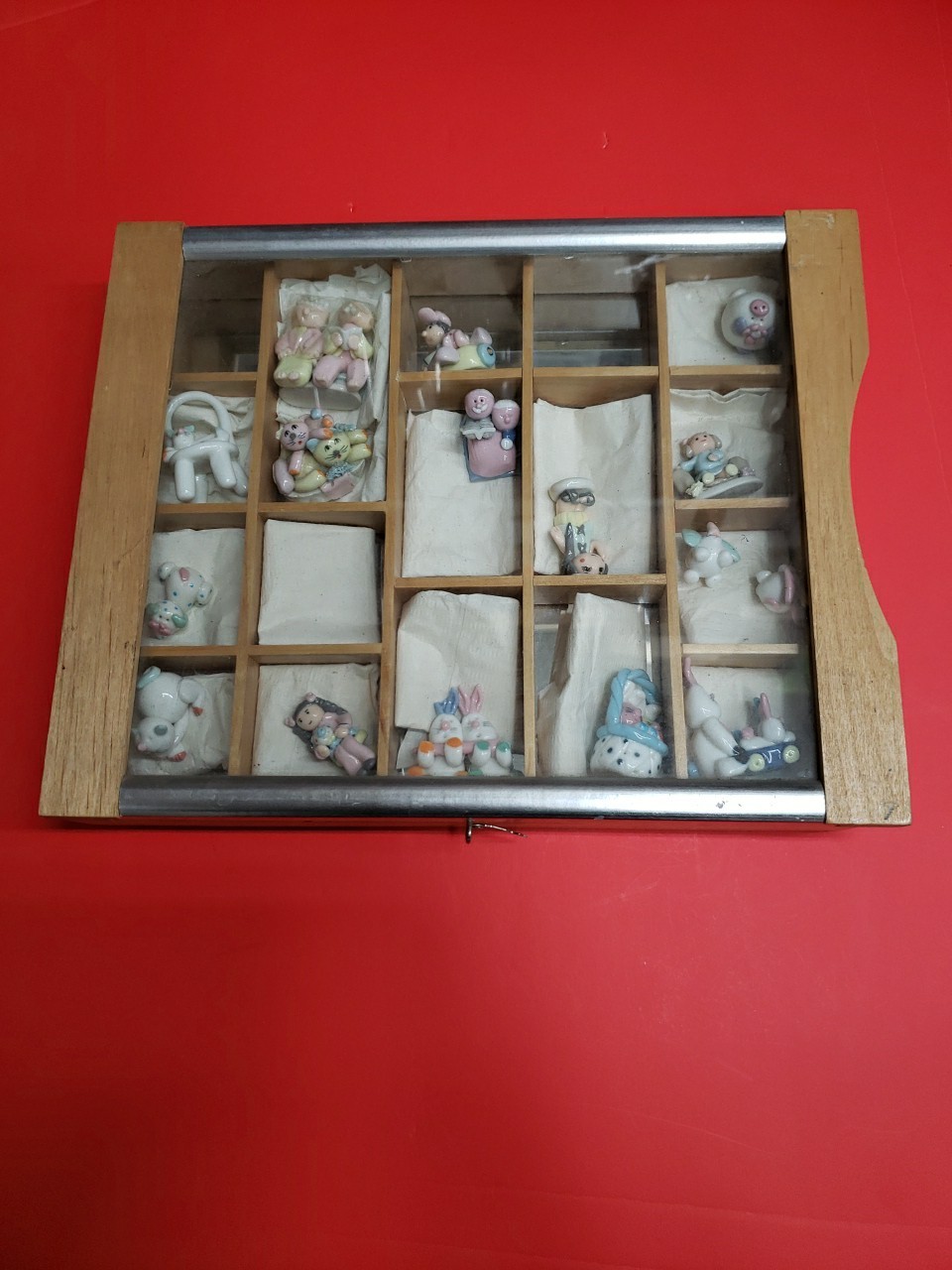 vintage miniature Porcelain Figurines Display 93