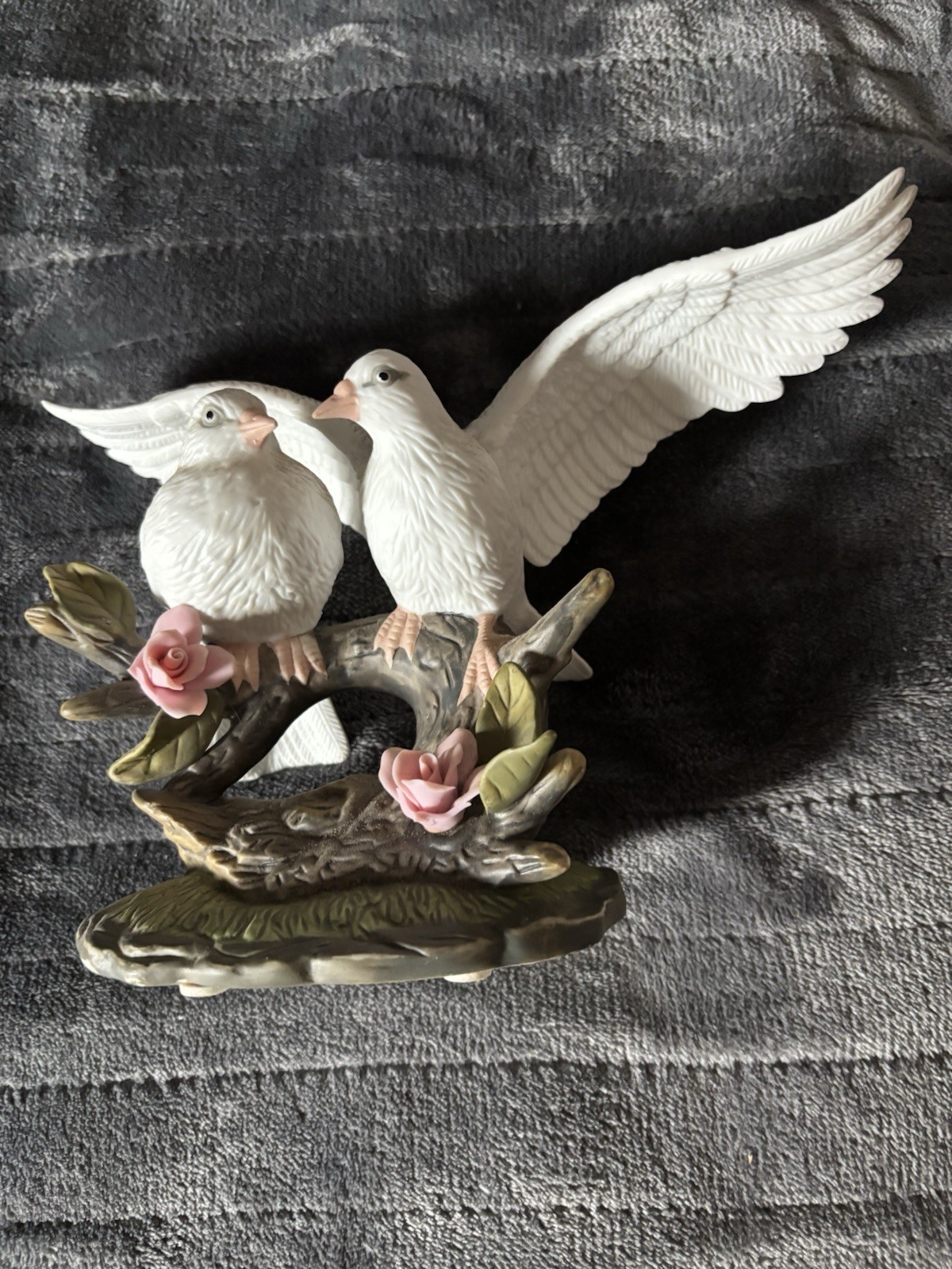 Ceramic Doves Approximately 6 Inches Tall