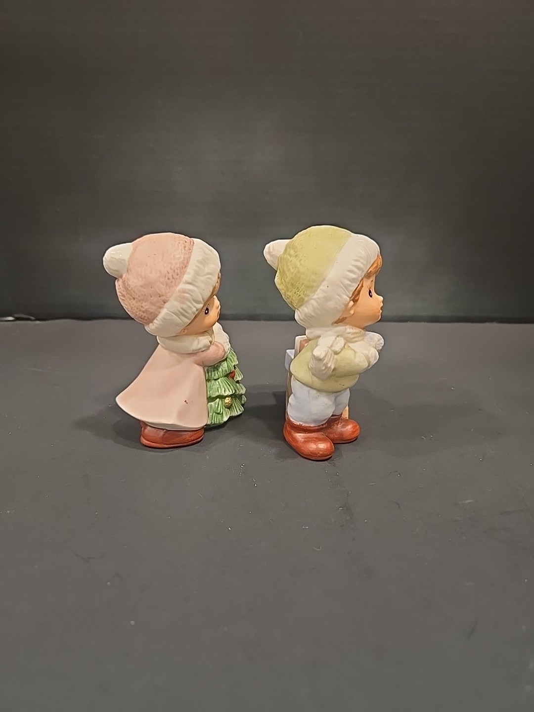 Homco Figurines Boy Gifts Girl Christmas Tree 5556 Vintage