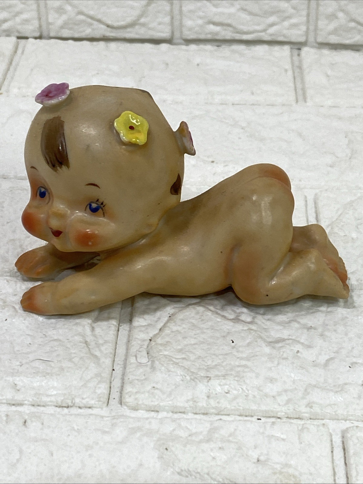 Vintage Kewpie Porcelain Doll Circa 1950 Made In Japan EUC