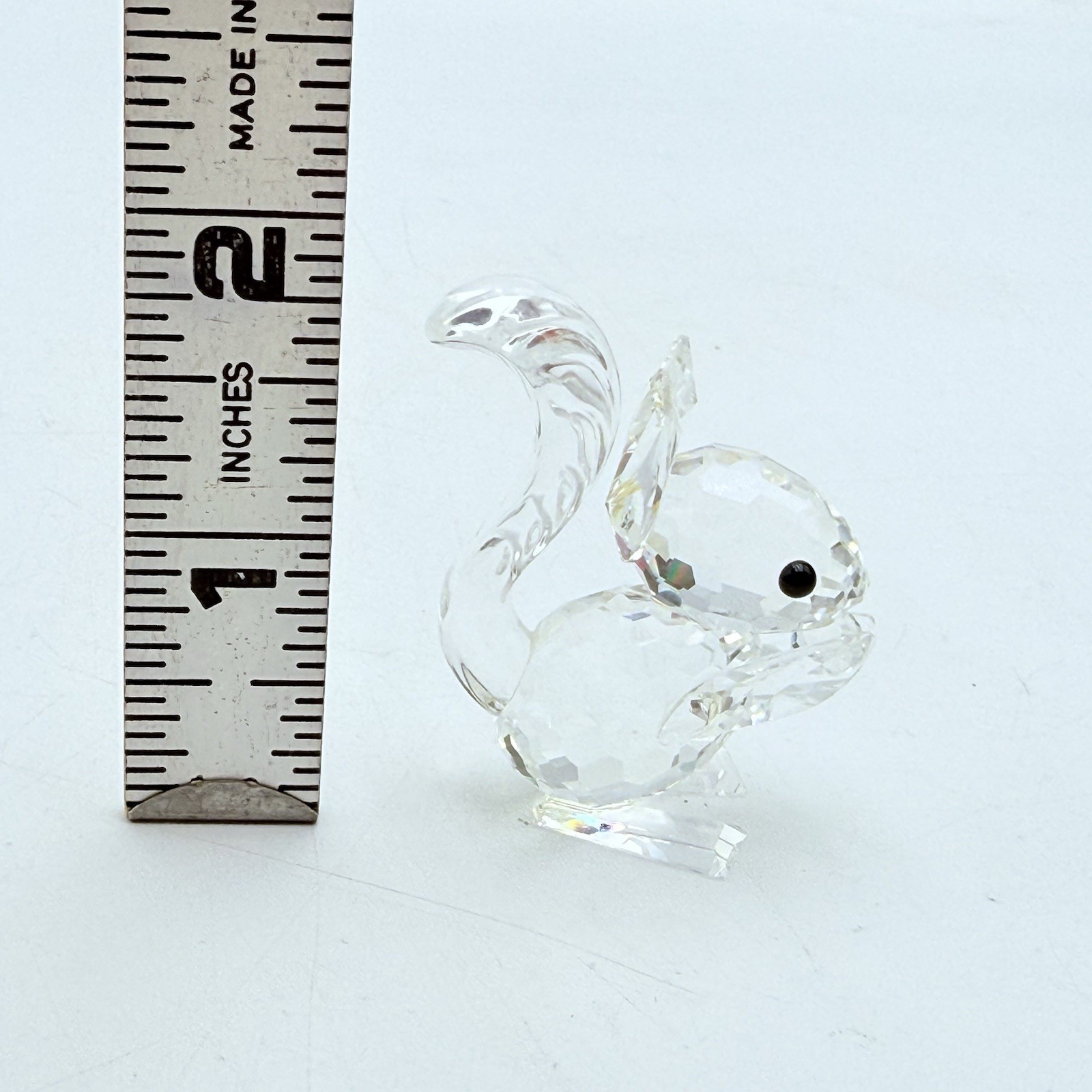 Swarovski Crystal Figurine Squirrel With Nut Vintage Tall Ears