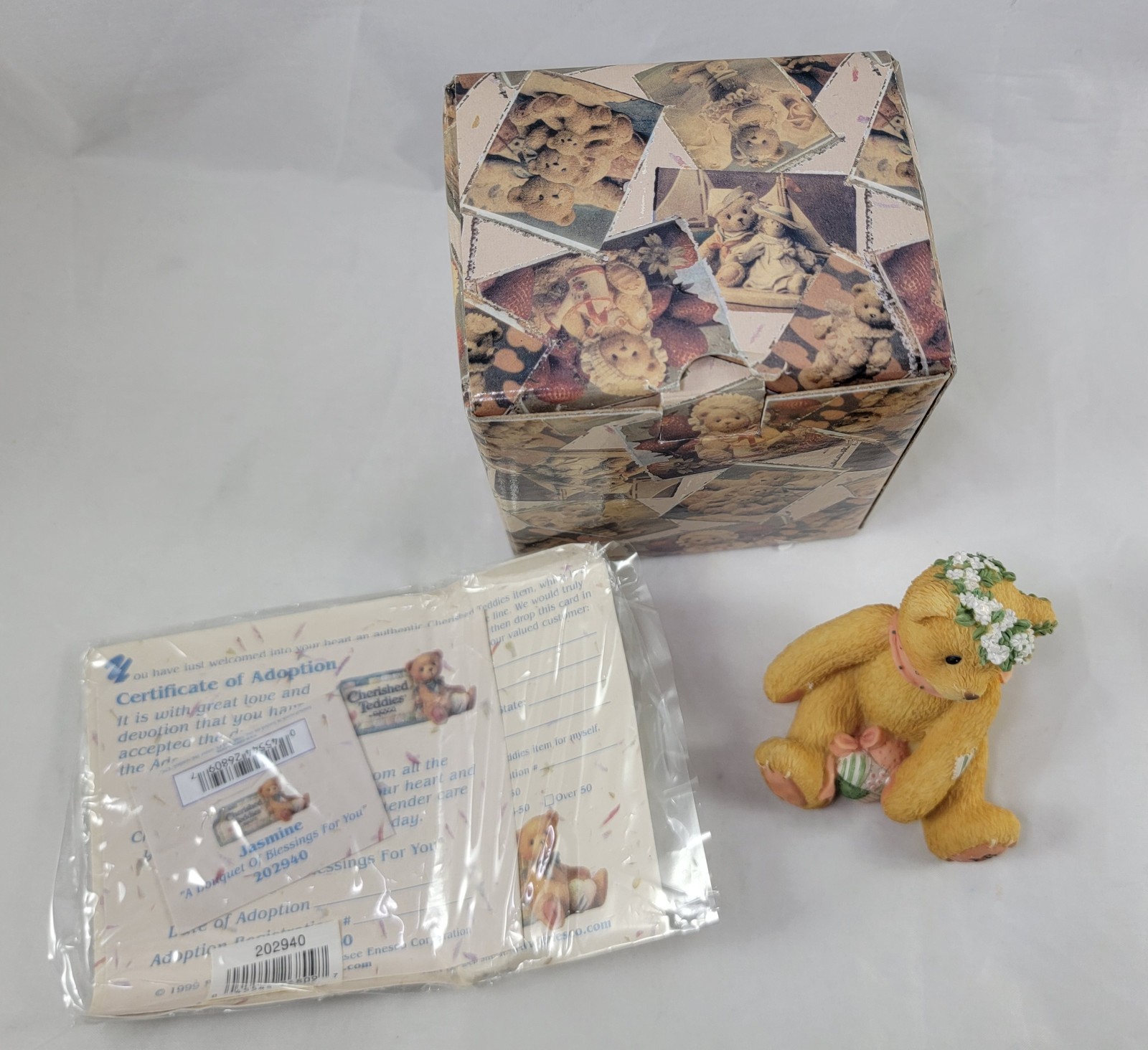 Cherished Teddies Jasmine A Bouquet of Blessings for You 202940 Bear Figurine