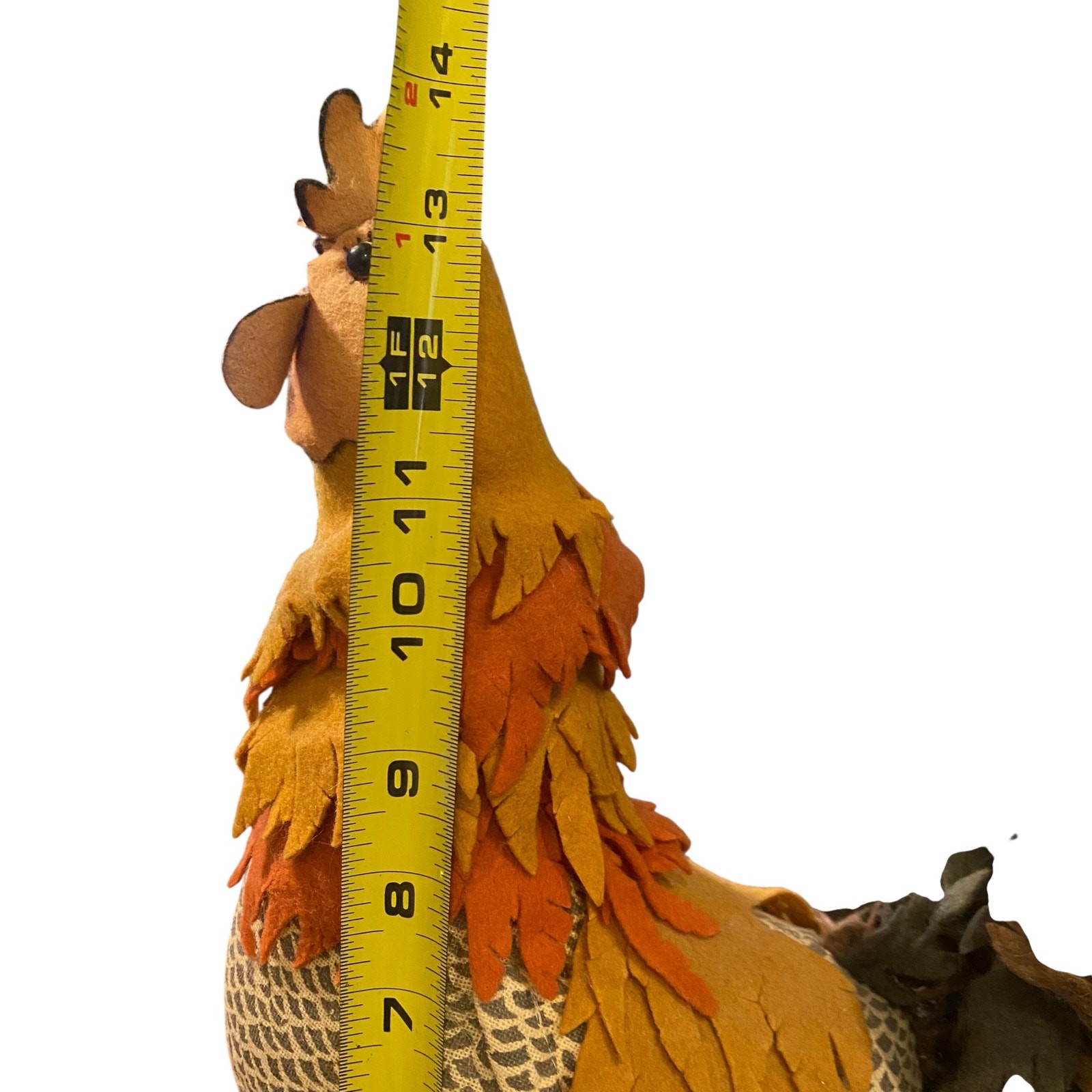 Hallmark Vintage Handmade Craft Rooster Fall Autumn Thanksgiving Colors Country