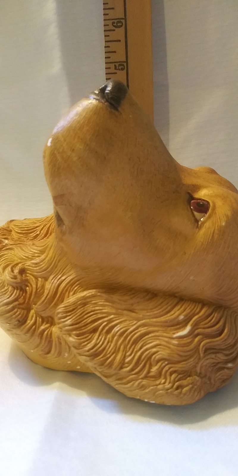 Vintage 1985 Golden Retriever Legend Products Chalkware 3D Wall Plague Rare