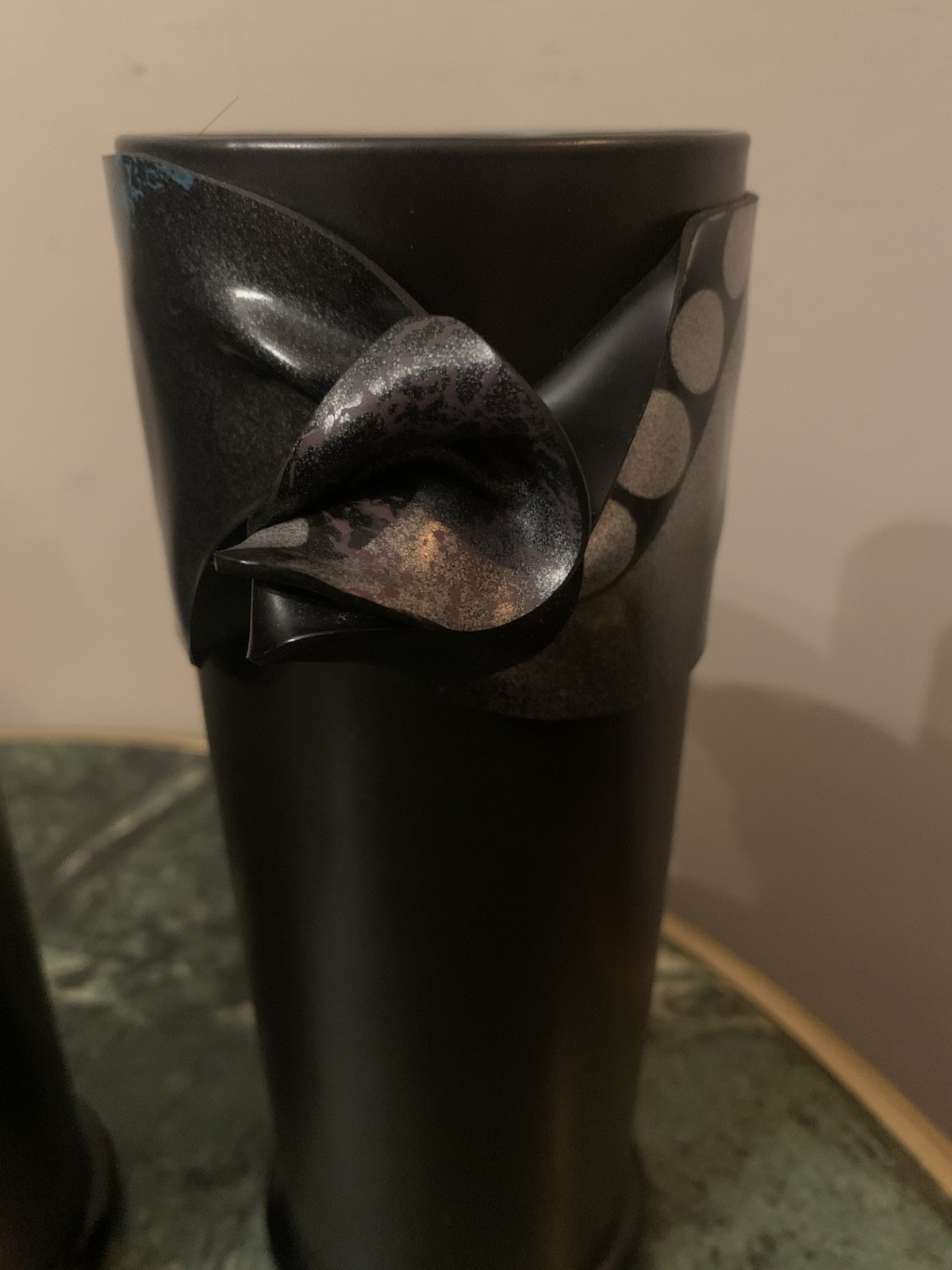Lindt-Stymeist Matte Glazed Black Ceramic Made In Japan 1980-1990