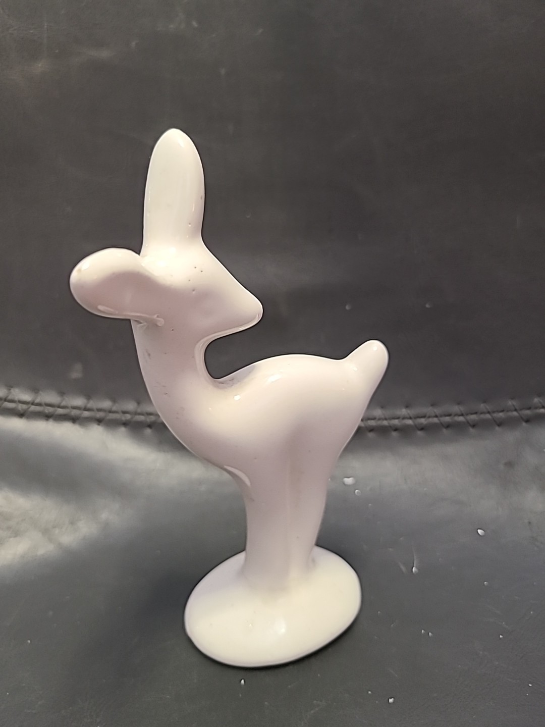 White Mcm Deer Pottery 6 Inches