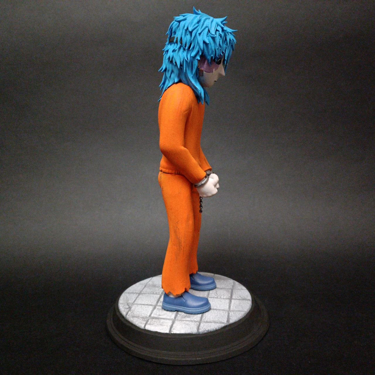 Sally Face Sal Fisher Prison Figurine 22cm Hand Painted Resin Statue
