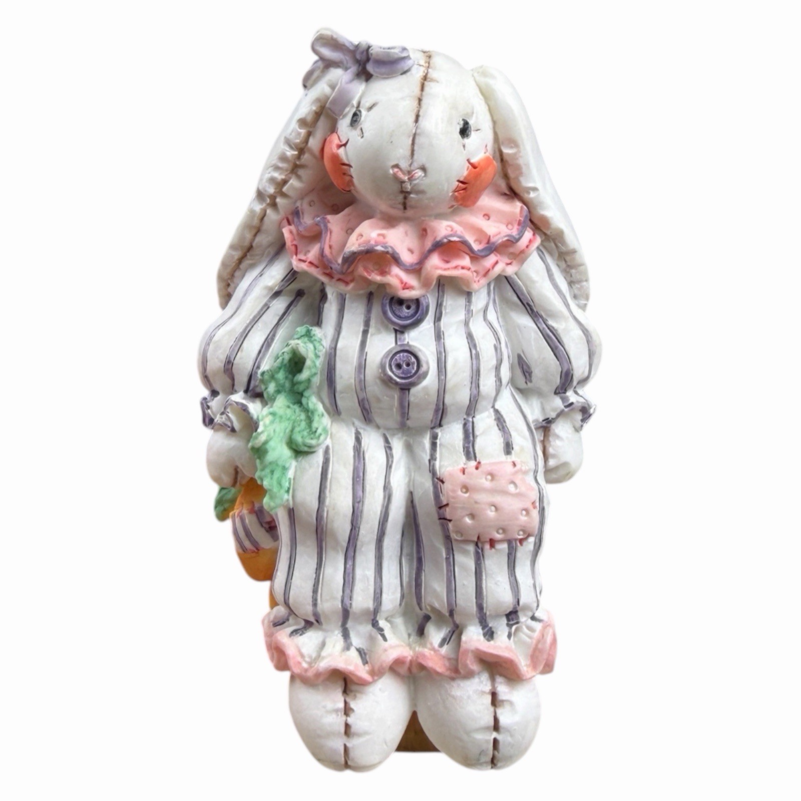 Vintage Bunny Figurine Enesco 1994 Ragdoll Rabbit Sewing Spool Mary Rhine 3.5”