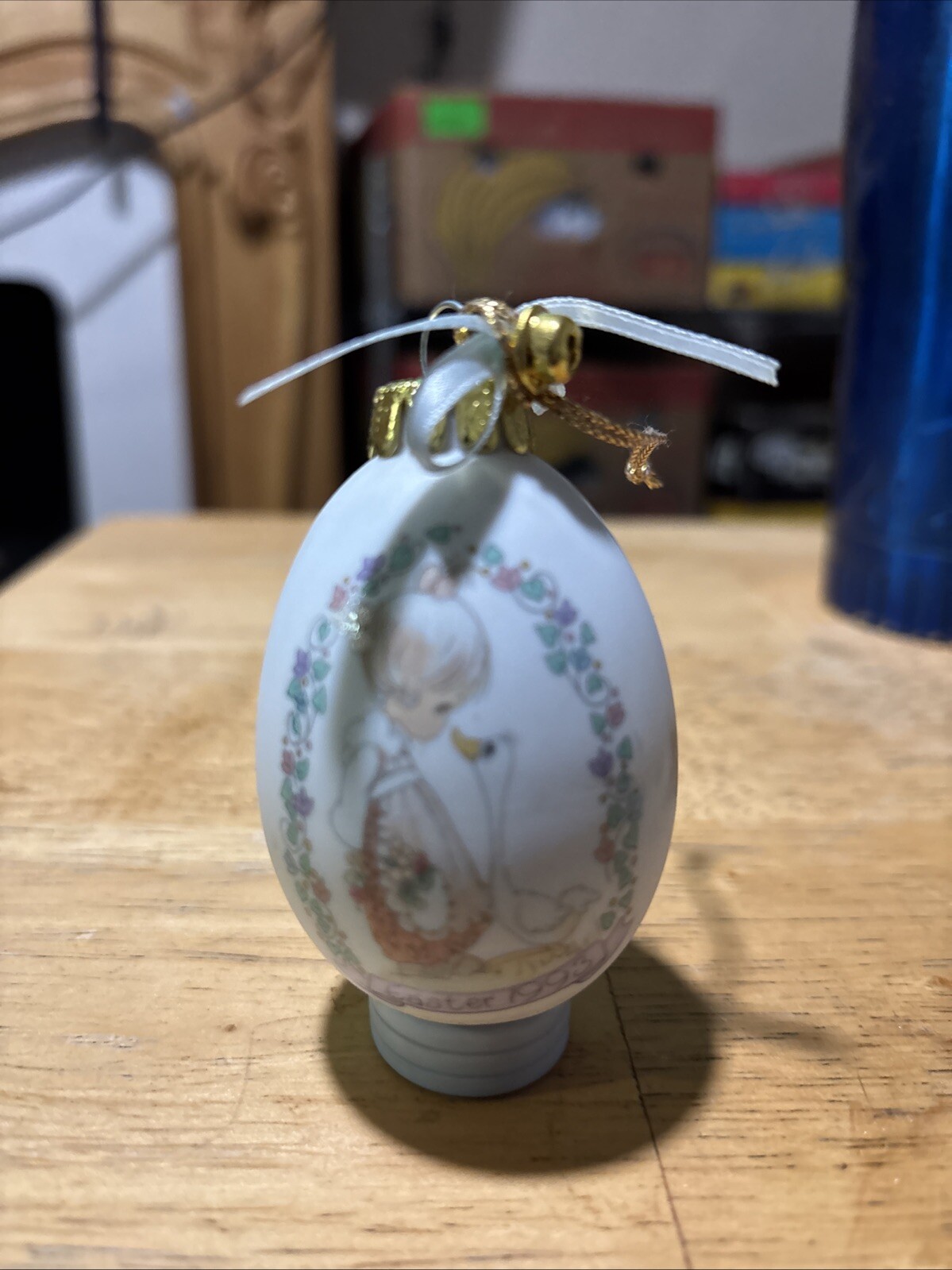 Precious Moments “Make A Joyful Noise” Easter 1993 Porcelain Egg