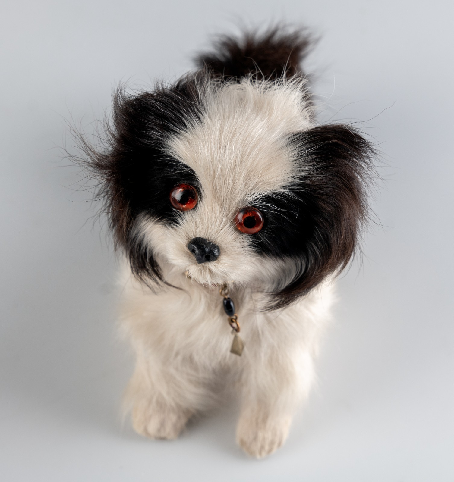 Mid Century Real Fur Miniture Dog Toy Figure Doll Pekingese Japanese Chin Used