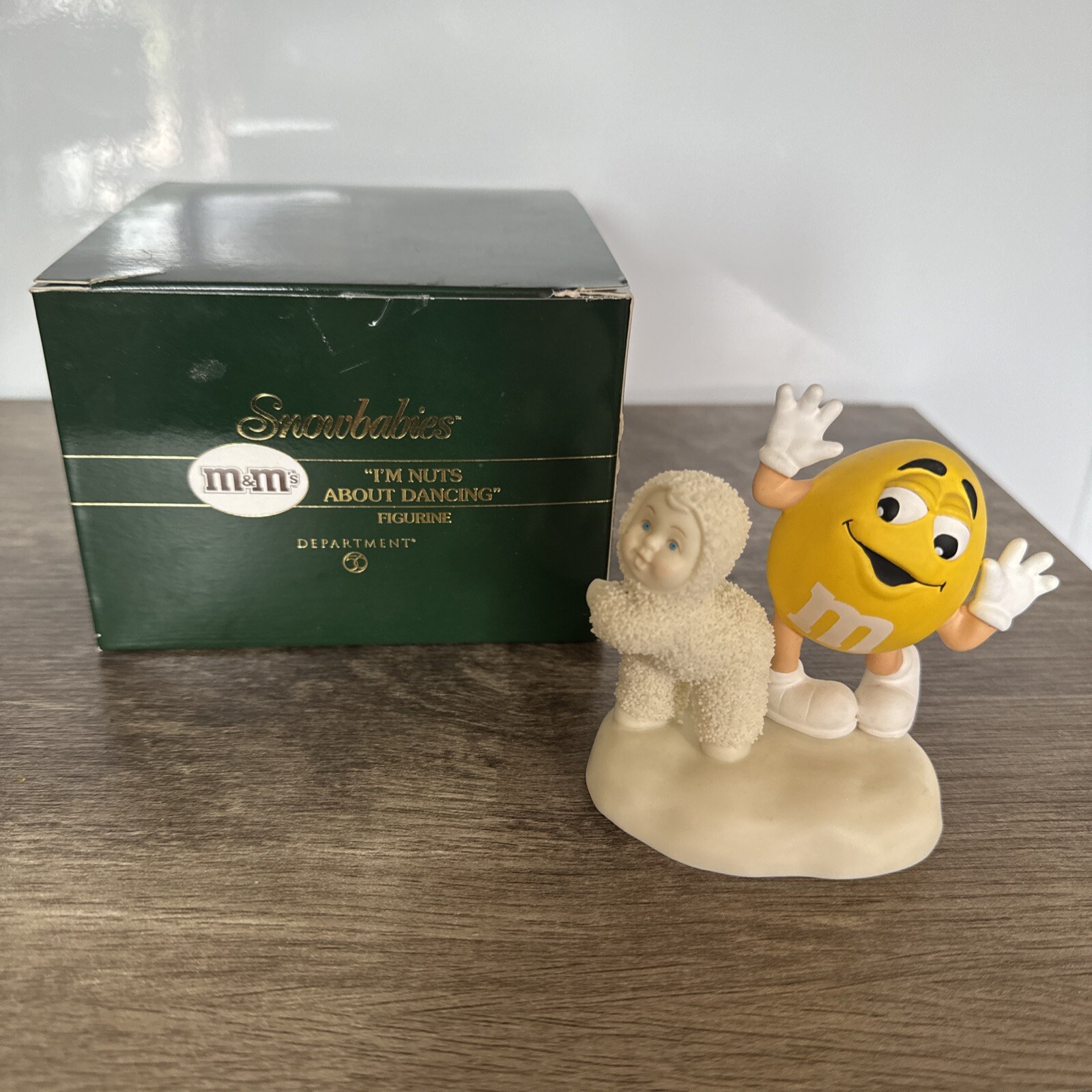Dept 56 Snowbabies Yellow M&M “I’m Nuts About Dancing” Figurine w/ Box