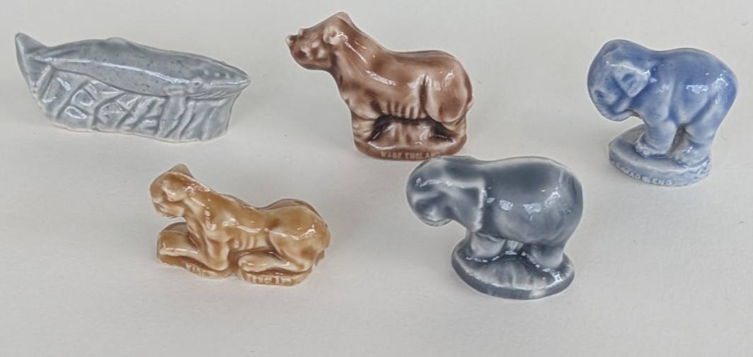 Vintage Wade Whimsies Red Rose Tea Figurines Lot of 5 – Wild Zoo Animals