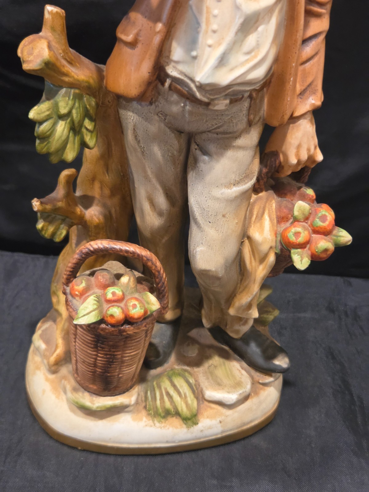 Vintage Pair of Homco Farmers Harvest 13″ Porcelain Figures