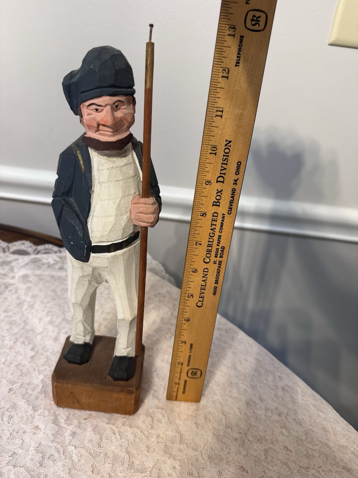 Set of 5 Hand Carved Hand Painted Wood Nautical Sailor Figurines 12″