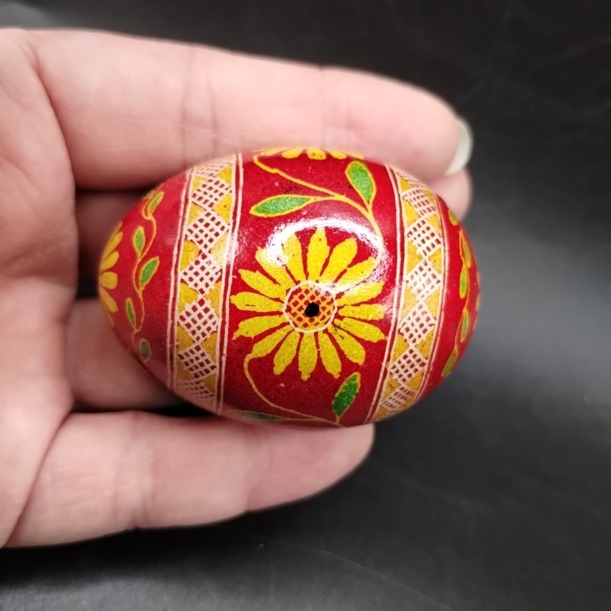 Real Handmade Pysanky Pysanka Ukrainian Easter Egg Flowers Floral Pattern