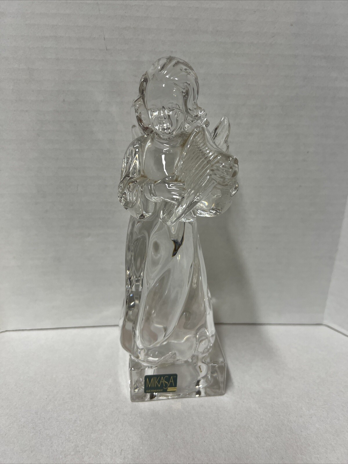 Vintage Mikasa Crystal Angel with Harp – Herald Collection 8″ Tall