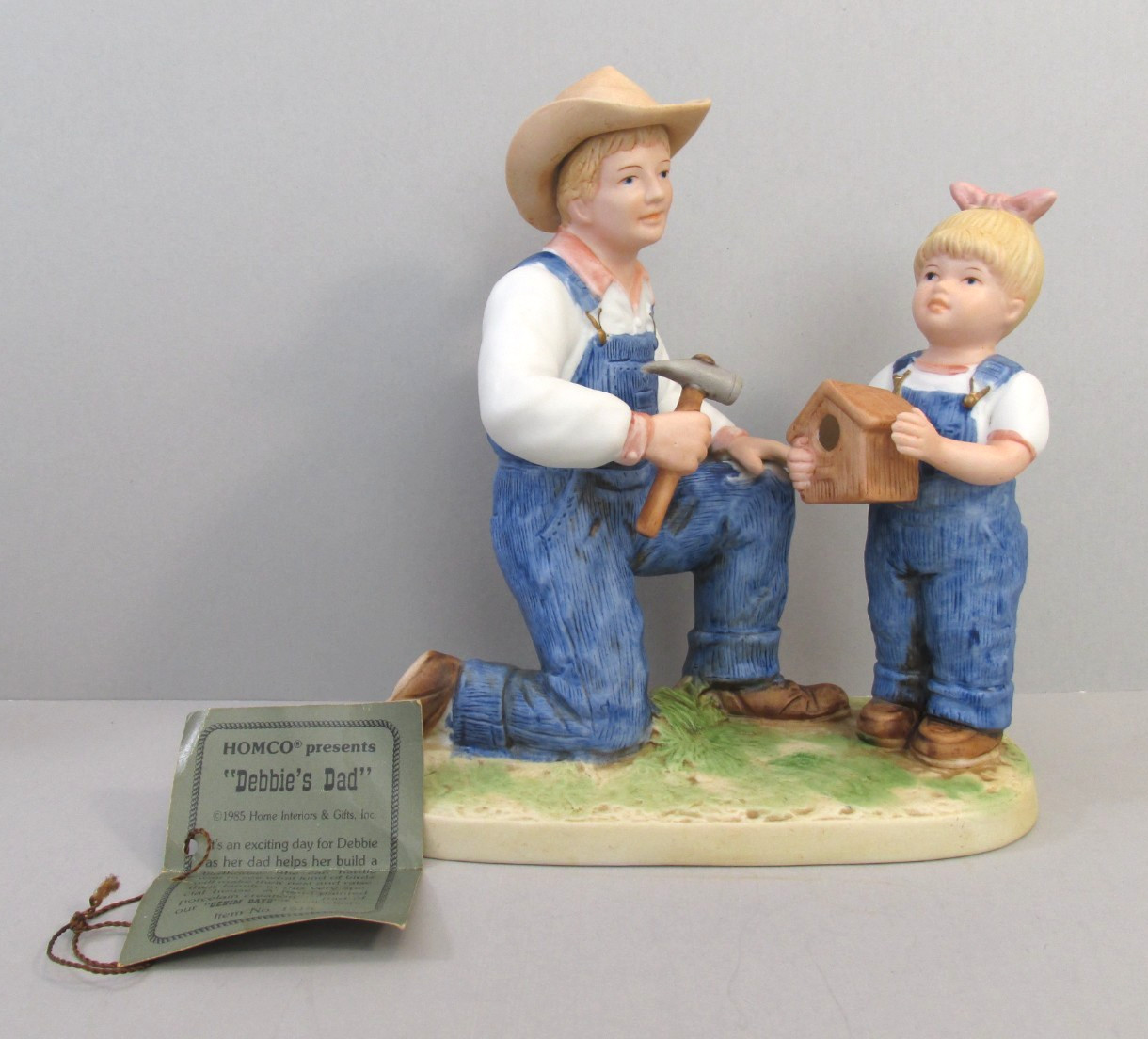 1985 Homco / Home Interiors & Gifts Denim Days “Debbie’s Dad” Figurine – #1515