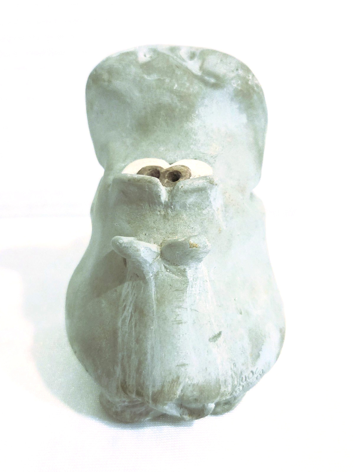Vintage Stoneware Art Pottery House Hippo Figurine Signed/Dated 1979