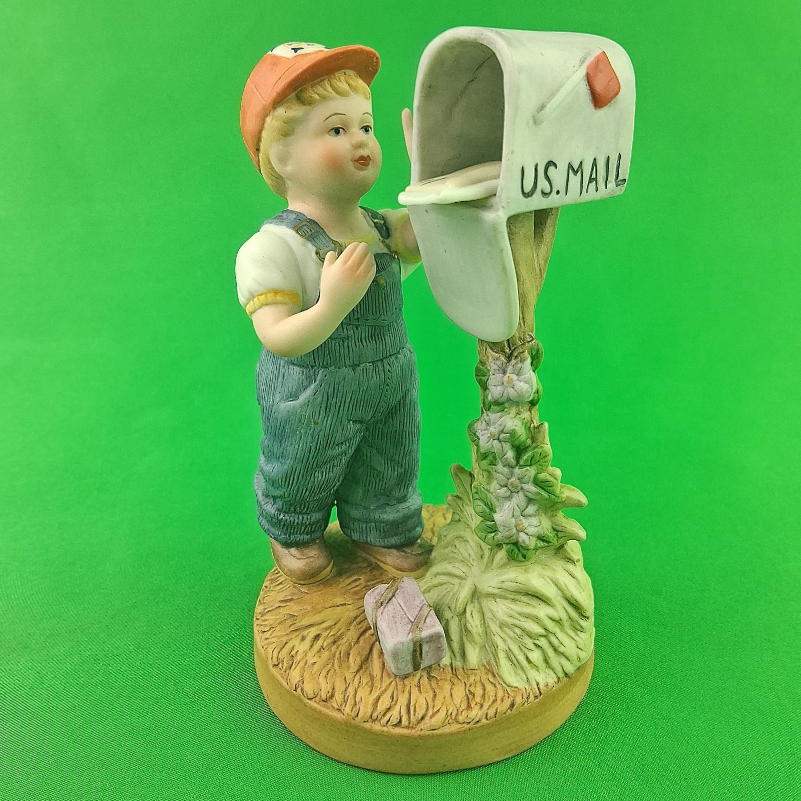 Country Store Little Farmers At The Mailbox 5″ Tall Collectible Figurine 1983