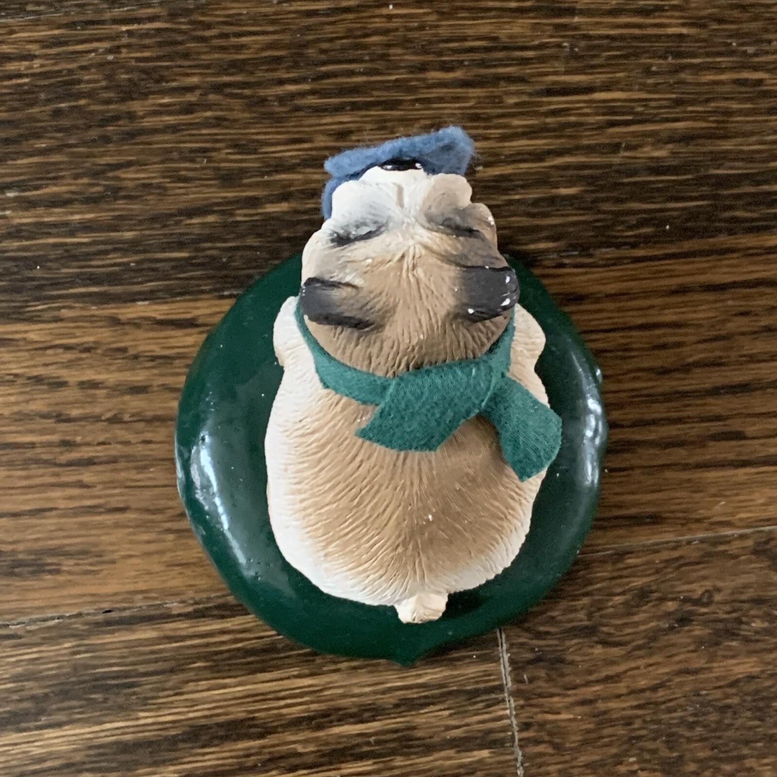 1990 Byers Choice The Carolers Dog Bulldog Christmas Figurine 4 In Vintage
