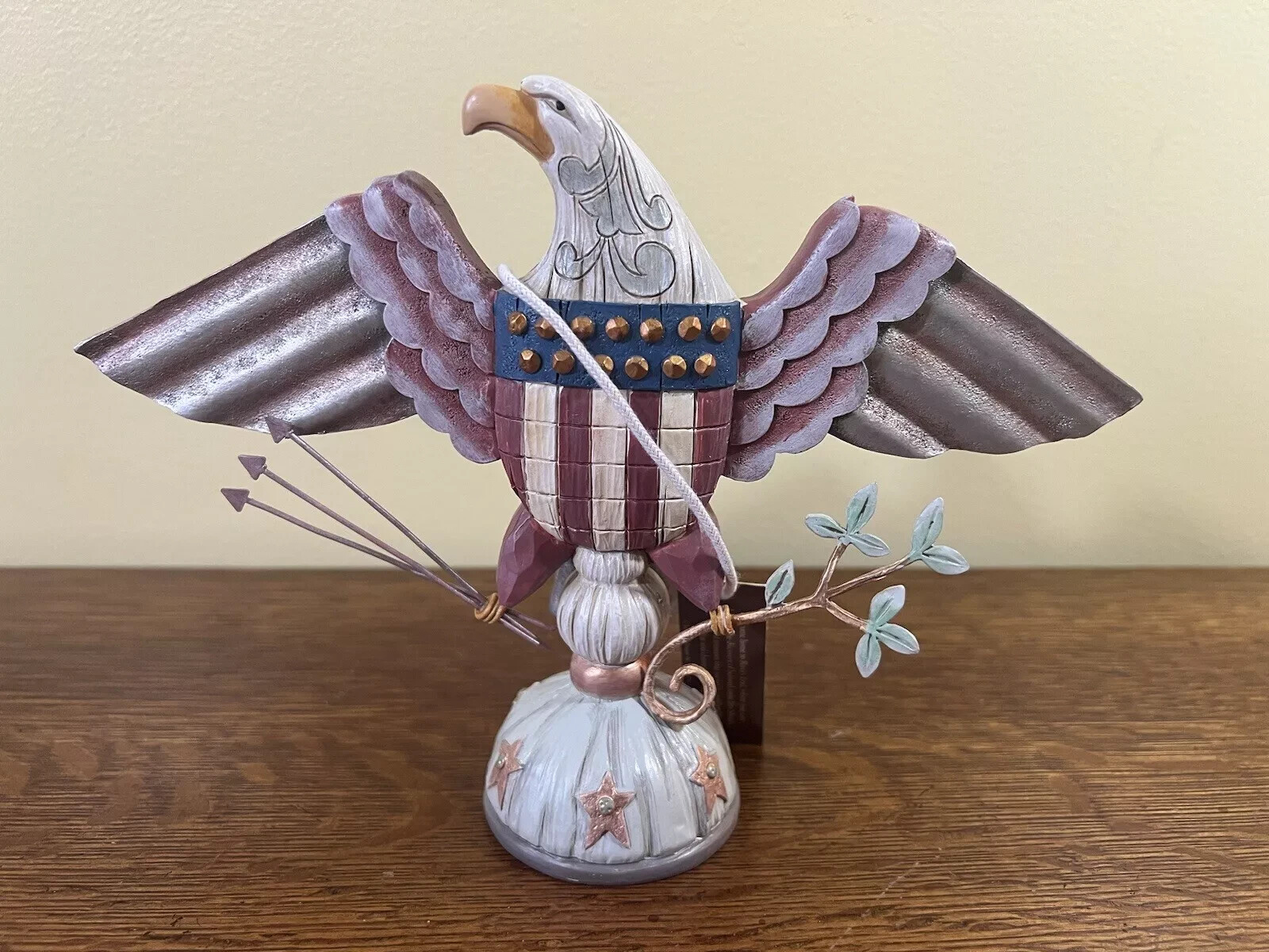 Jim Shore Rivers End Patriotic Eagle Figurine 8.5″ T (FREE SHIPPING) NEW IN BOX