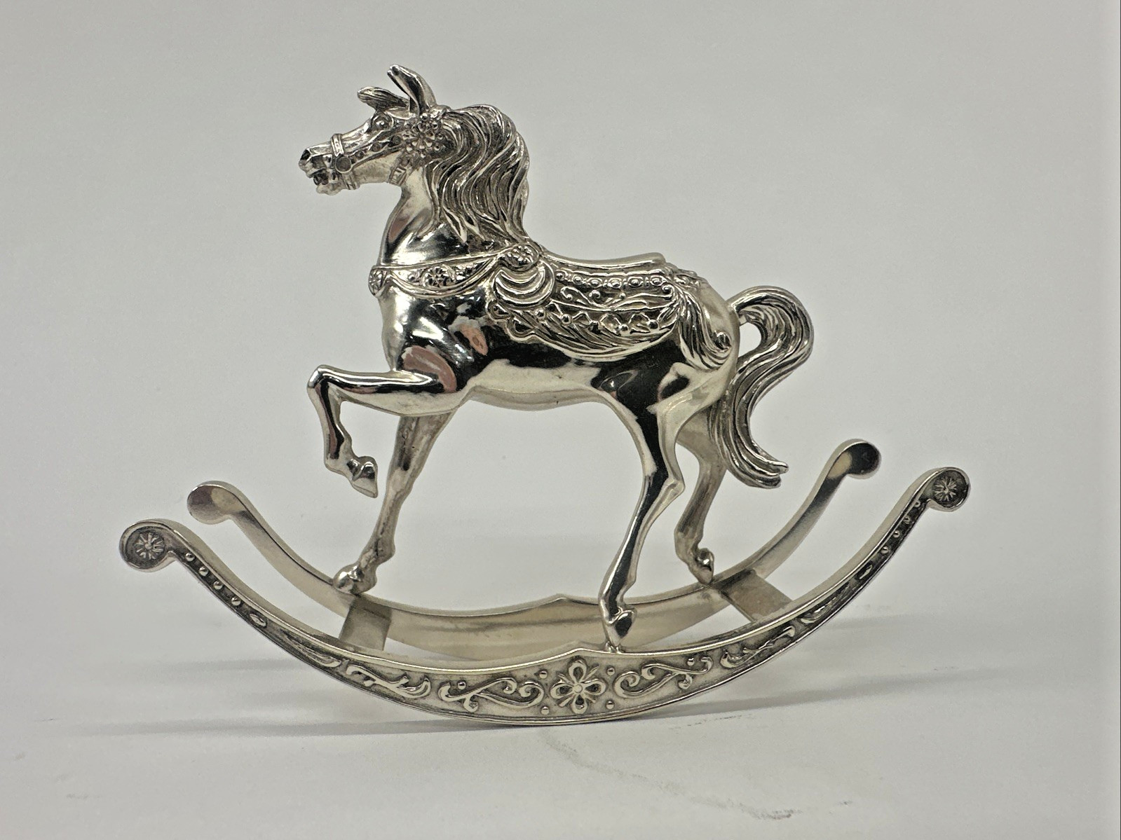 Solid Sterling Silver Carousel Rocking Horse Figure 3D Franklin Mint 1979 5 oz