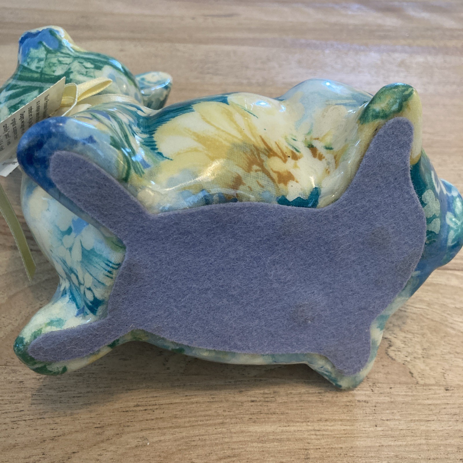 Vintage Porcelain Floral Patchworks Pig Joan Baker Designs Multicolor NWT