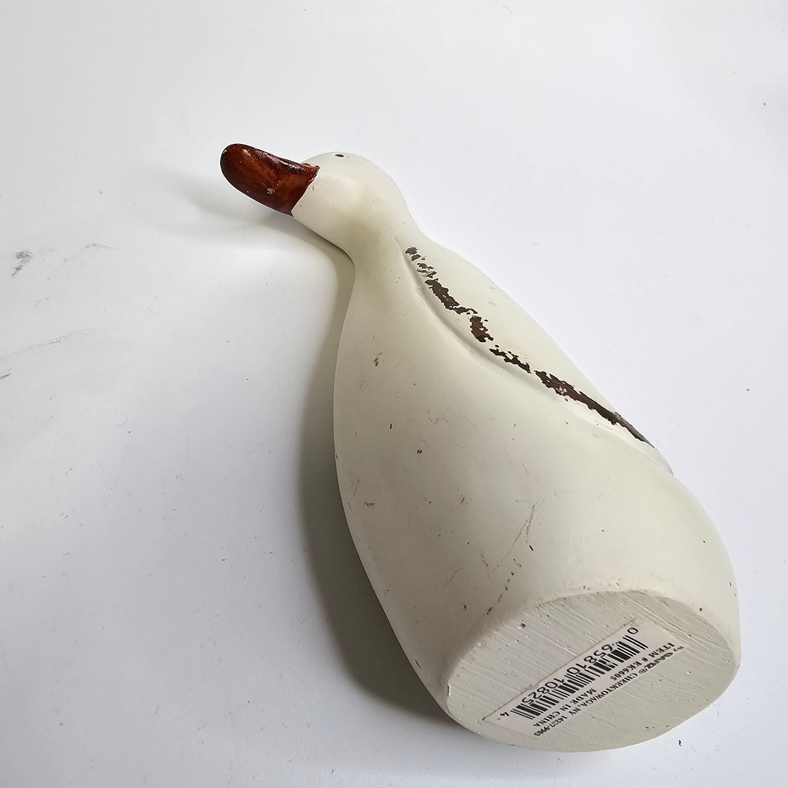 GANZ Resin Duck Figurine White Rustic Distressed Country Decor